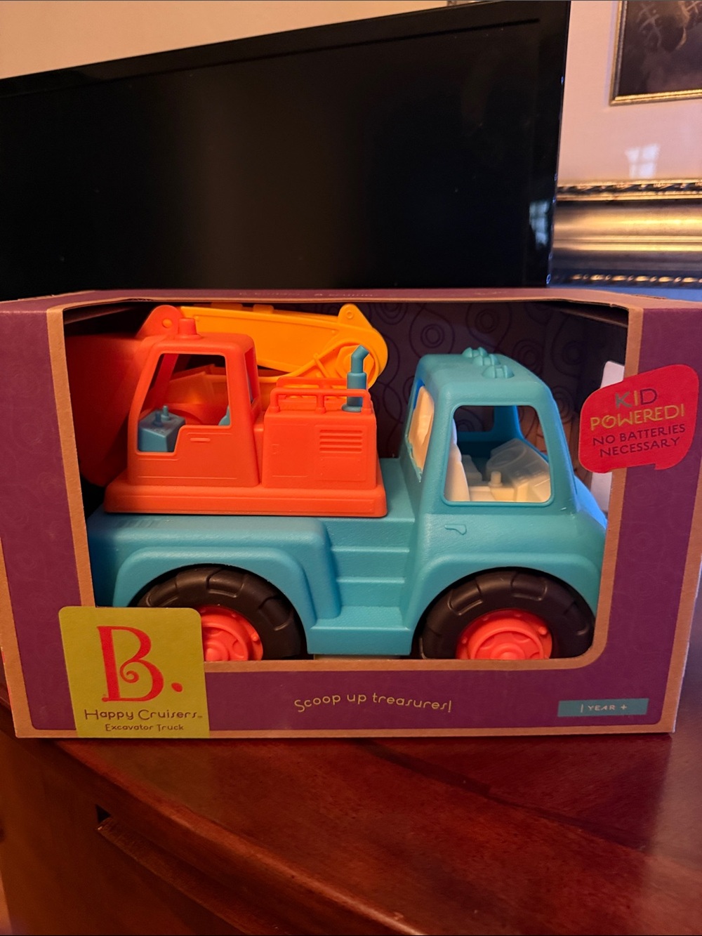 Happy Cruisers Blue & Orange Excavator Truck Toy